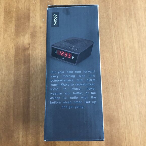 NEW GPX Clock Radio Dual Alarm Digital Plug-In AM/FM Radio Red LED Display - Picture 2 of 5